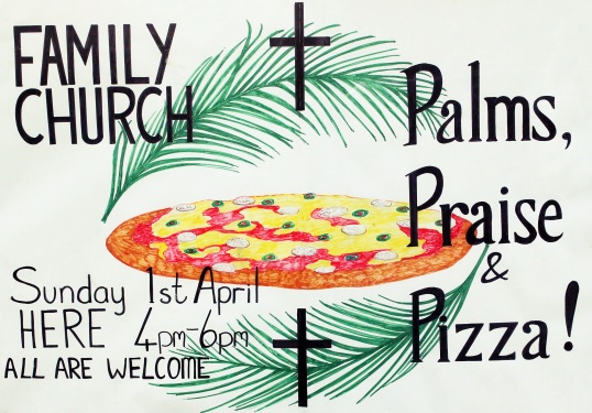 Palms, Praise and Pizza at Whalley Methodist Church